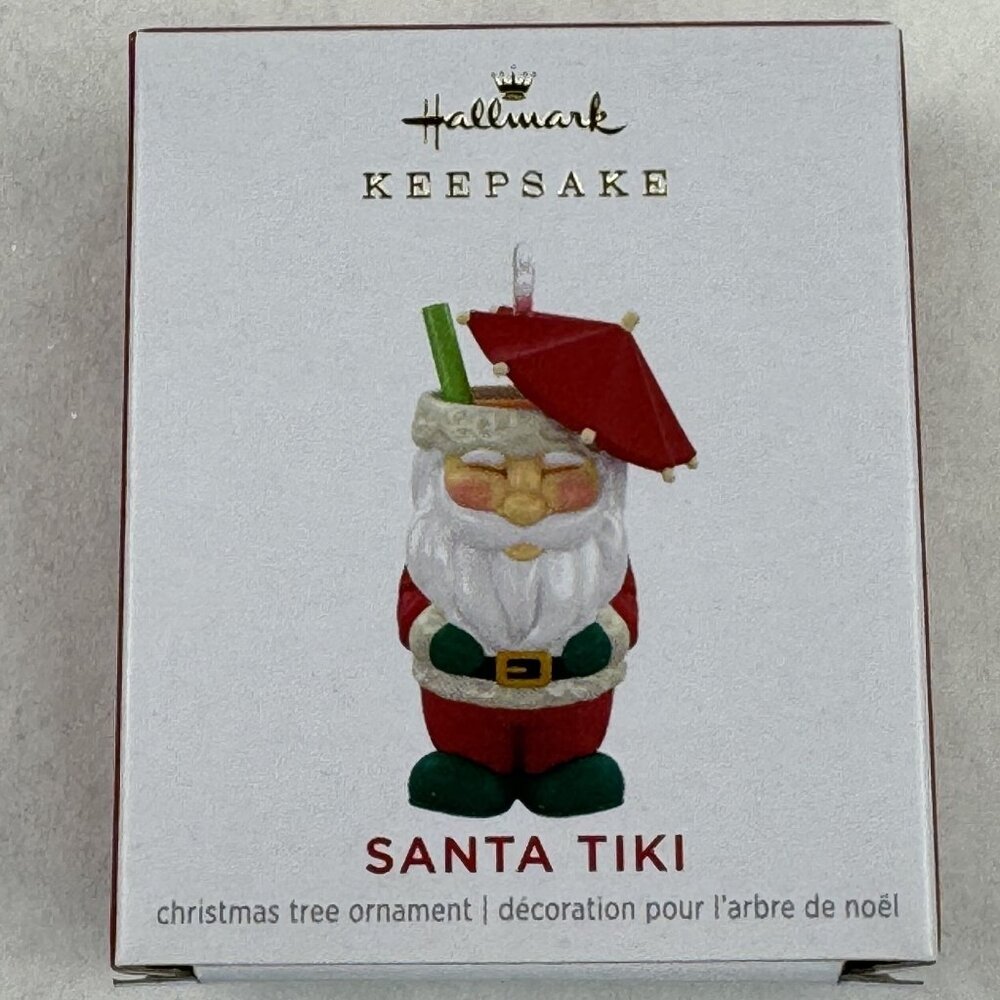 Hallmark 2021 Santa Tiki 1" Mini Christmas Ornament Miniature Keepsake NEW